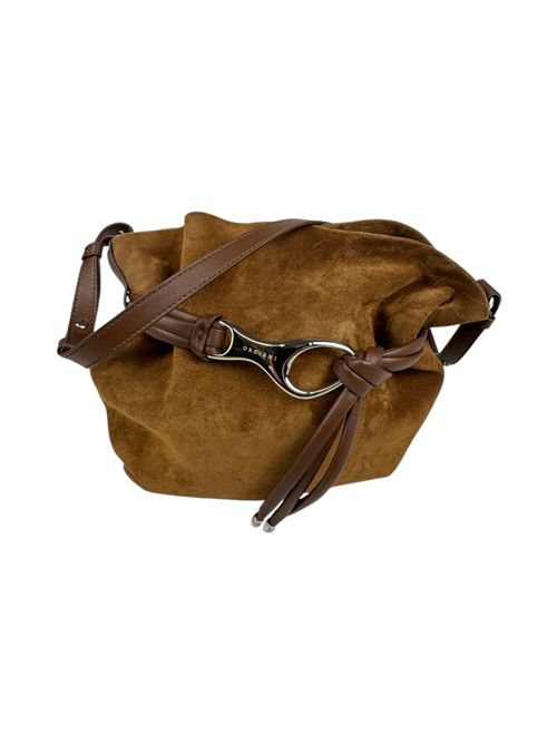 women's bucket bag dory in suede leather Orciani | B02192-PEACHSELLA