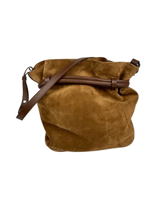 women's bucket bag dory in suede leather Orciani | B02192-PEACHSELLA