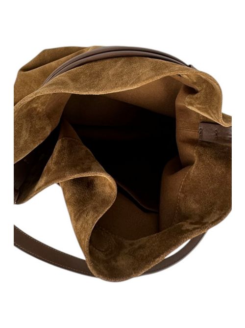 women's bucket bag dory in suede leather Orciani | B02192-PEACHSELLA