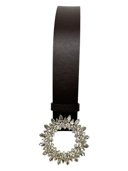 brown jeweled buckle women's belt Orciani | D10401BCIOCCOLATO