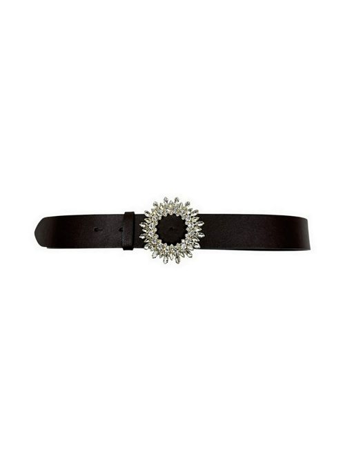 women's belt with black jeweled buckle Orciani | D10401BNERO