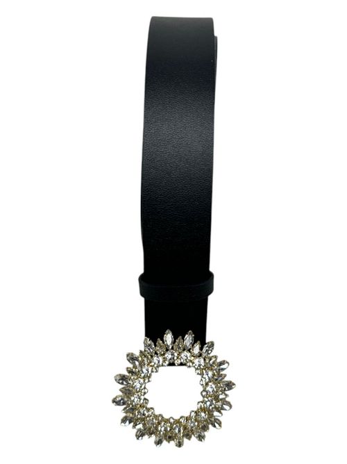 women's belt with black jeweled buckle Orciani | D10401BNERO
