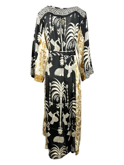 kimono donna fanatsia nero e oro Pahiesa Formentera | KL2209302P