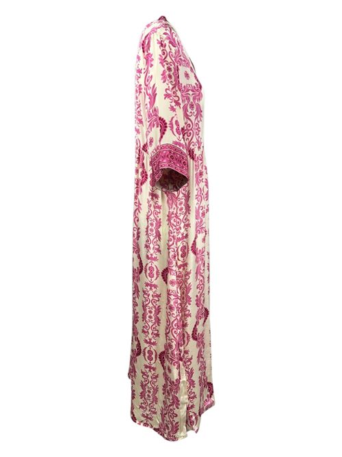 abito donna lungo manica 3/4 fucsia Pahiesa Formentera | TL2514152