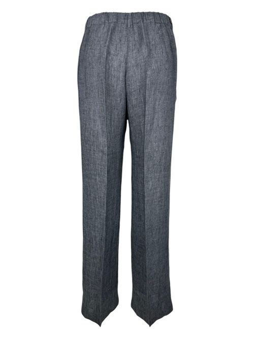 pantalone donna in lino grigio Purotatto | 3160661