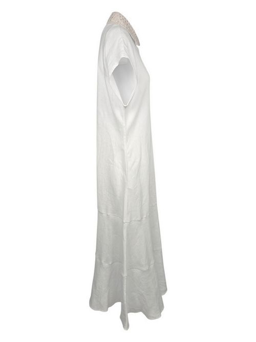 chemisier donna con dettagli uncinetto bianco Purotatto | 4143469