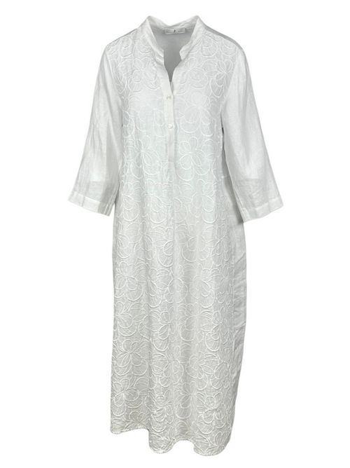 Abito donna ricamato bianco Whyci | WH1051BIANCO