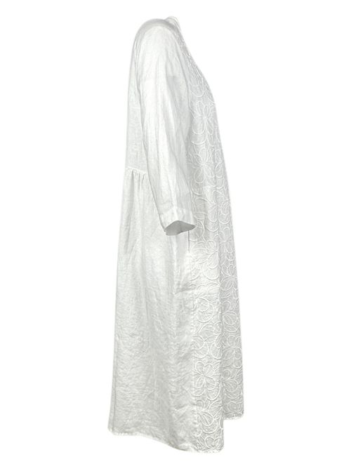 Abito donna ricamato bianco Whyci | WH1051BIANCO