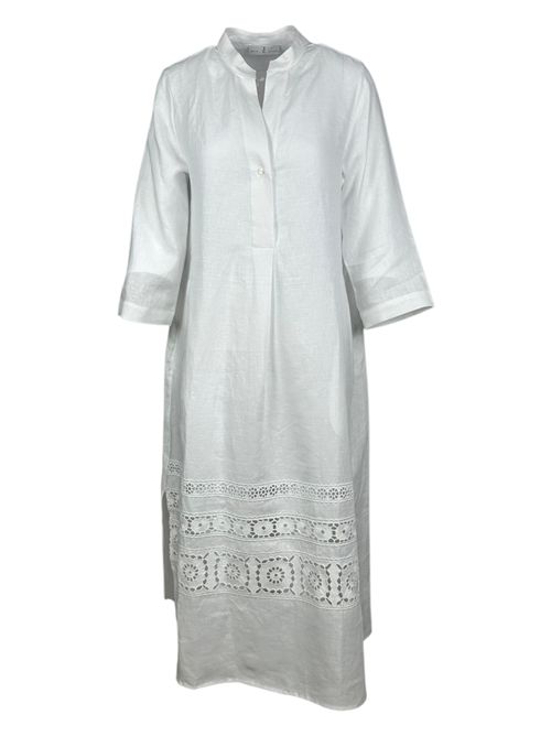 Abito donna con ricamo bianco Whyci | WH1332BIANCO