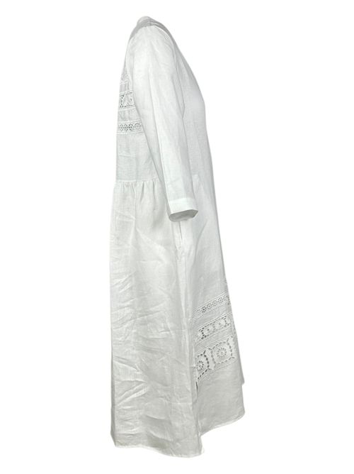 Abito donna con ricamo bianco Whyci | WH1332BIANCO