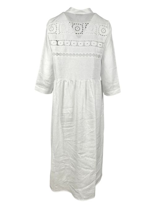 Abito donna con ricamo bianco Whyci | WH1332BIANCO