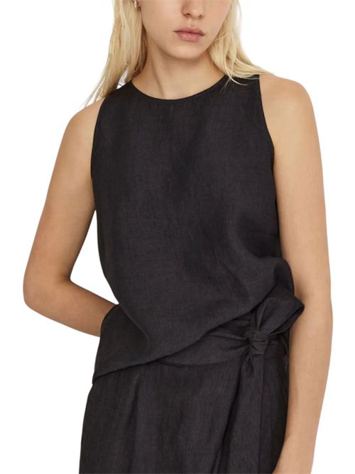 top donna in lino asfalto Xacus | CHARLOTTE-85112996