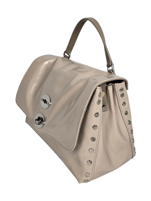 women's small messenger bag in shiny beige leather Zanellato | 068010S-2020000Z0276