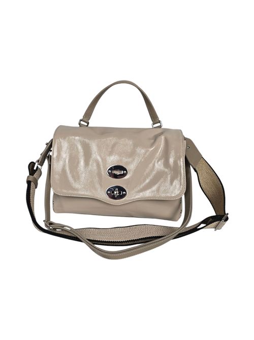 women's small messenger bag in shiny beige leather Zanellato | 068010S-2020000Z0276