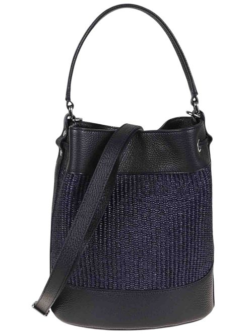 MONDA' SMALL women's BAG in blue straw fabric Zanellato | 068980-2030000BLU