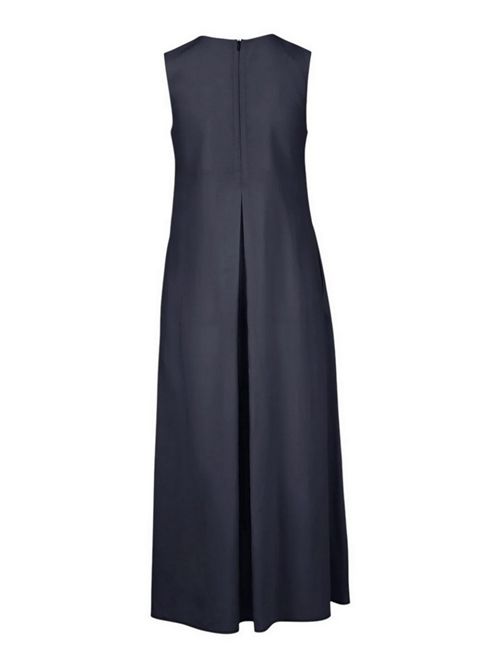 abito donna a pieghe in lyocell blu Bomboogie | AW8544-LY06297