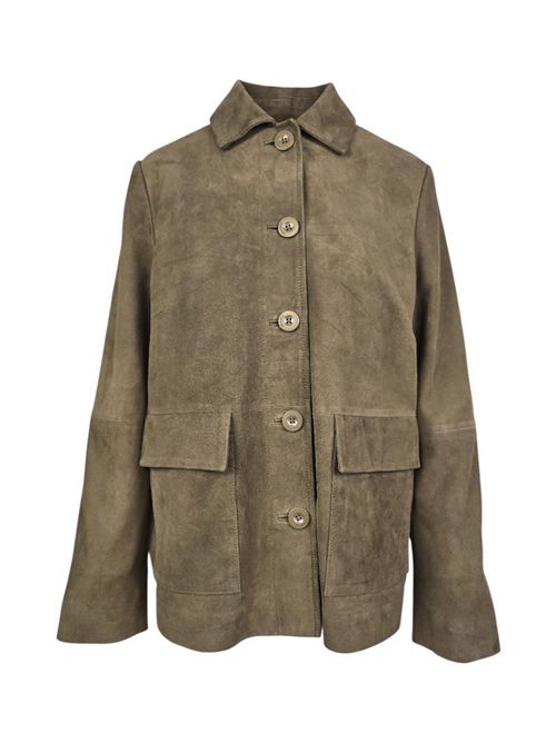 giacca donna over in camoscio marrone Bomboogie | GWLOEN-GSL611