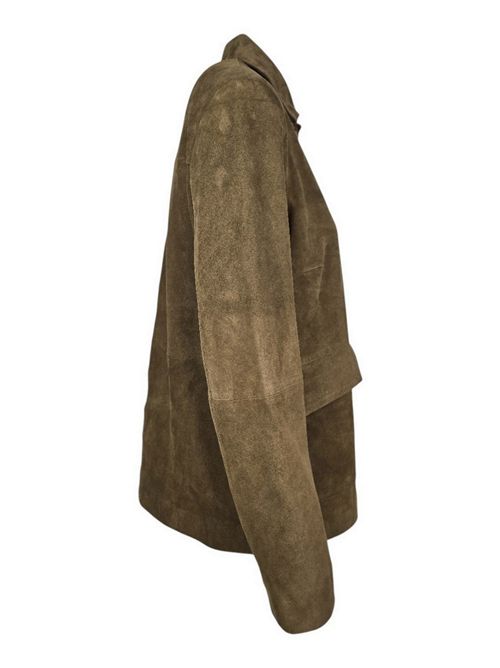 giacca donna over in camoscio marrone Bomboogie | GWLOEN-GSL611