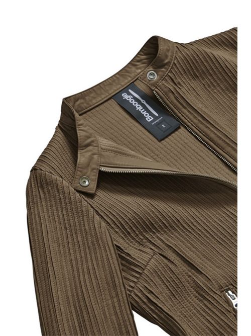 biker donna in pelle plisset castagna Bomboogie | JWCATY-LLJ612