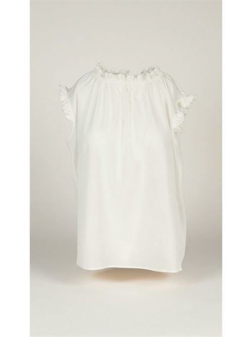 camicia donna senza maniche avorio Caliban | P7D-YE3UA3
