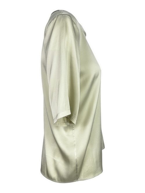 t-shirt donna in raso avorio Caliban | PR5-Y9MUS4
