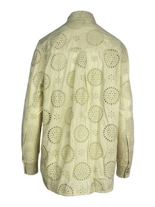 camicia donna over in sangallo beige Caliban | PZP-KW1AS1