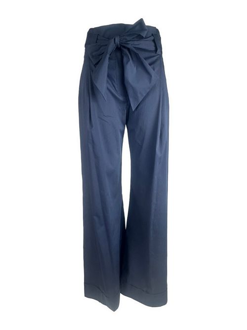 pantalone donna in cotone con fiocco blu D.EXTERIOR | 6260618