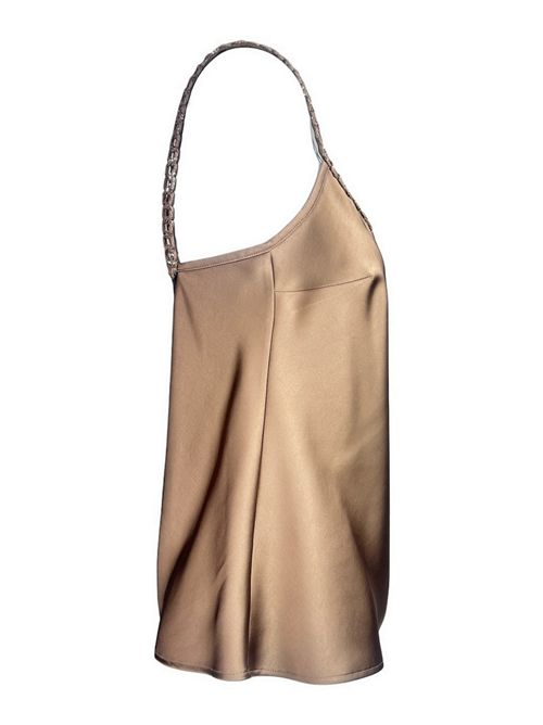 top donna in raso marrone D.EXTERIOR | 626666