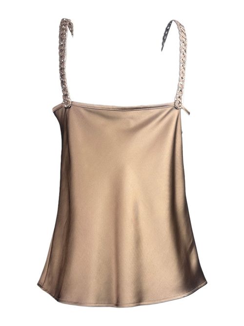 top donna in raso marrone D.EXTERIOR | 626666