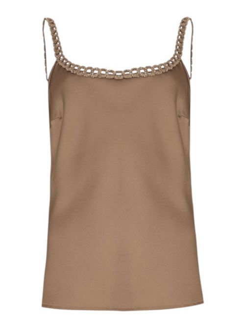 top donna in raso marrone D.EXTERIOR | 626666