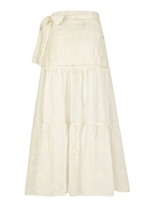 gonna donna in mussola ricamata avorio D.EXTERIOR | 627143