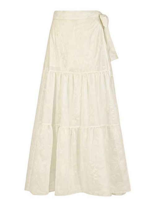 gonna donna in mussola ricamata avorio D.EXTERIOR | 627143
