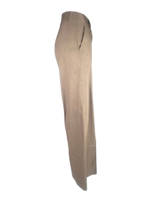 pantaloni donna in lino beige D.EXTERIOR | 627446