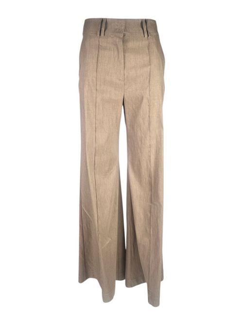 pantaloni donna in lino beige D.EXTERIOR | 627446