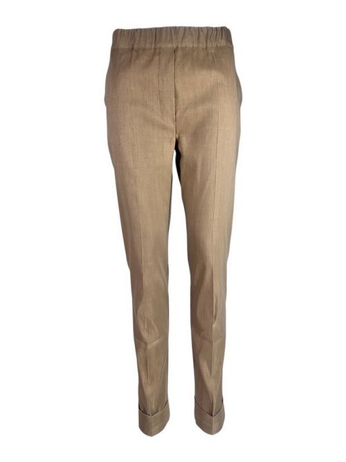pantalone donna in lino castagna D.EXTERIOR | 627466