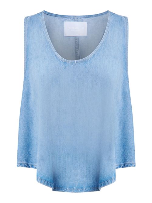 top donna in denim azzurro Dondup | DC454-DF0266MC6800