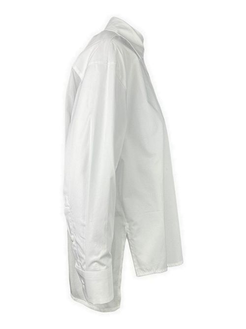 camicia donna con voile nella schiena bianco Dondup | DC492-CF0200VXXX000