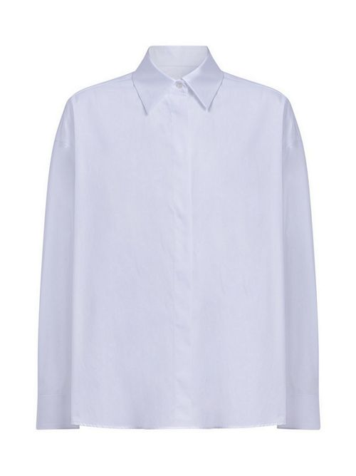 camicia donna con voile nella schiena bianco Dondup | DC492-CF0200VXXX000