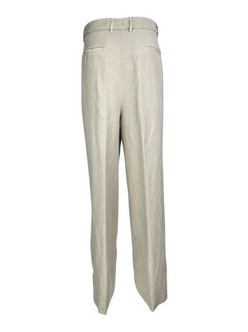 pantalone donna eloise in lino e lyocell sabbia Dondup | DP843-CF0197BM5010