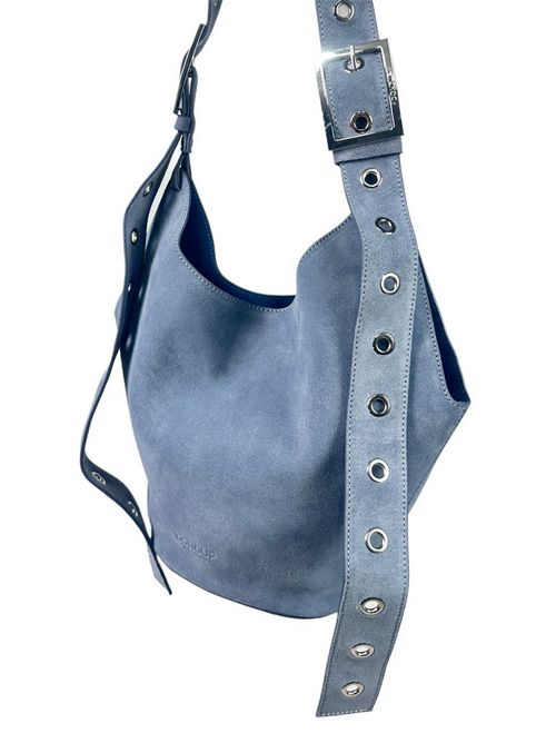 bisaccia donna in camoscio piccola azzurra Dondup | WB305-PL0659XXX858