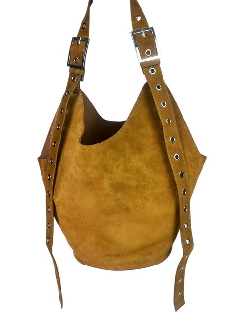 bisaccia donna in camoscio grande castagna Dondup | WB306-PL0659XXX016