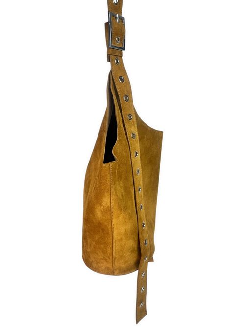 bisaccia donna in camoscio grande castagna Dondup | WB306-PL0659XXX016