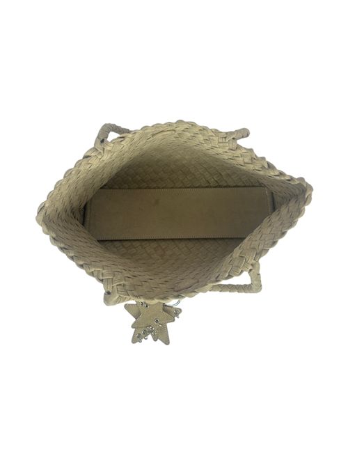 shopping donna in eco-daino intrecciato sabbia Fez | 10503SABBIA