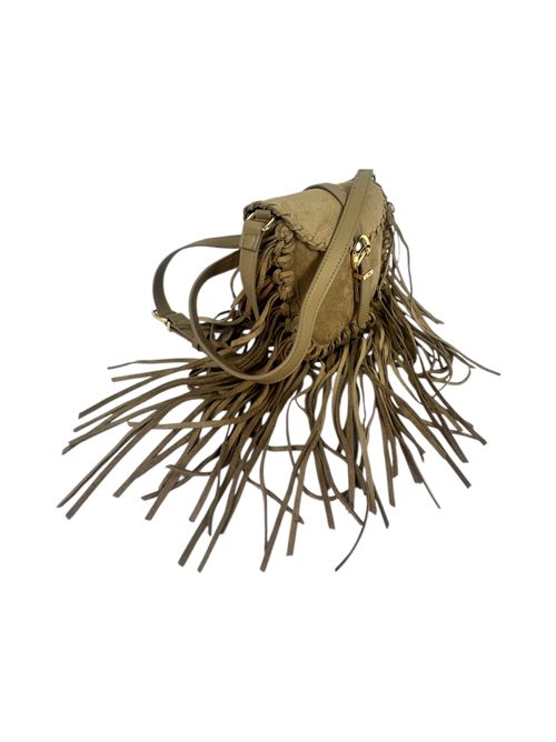 tracollina donna con frange sabbia Fez | 10518SALVIA