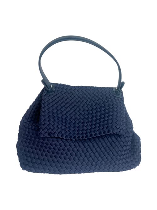 borsa donna intrecciata blu