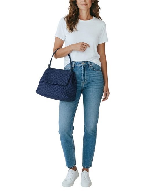 borsa donna intrecciata blu Fez | 9231BLU