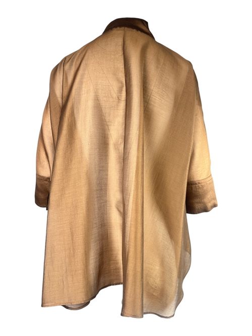 camicia donna in mussola over tabacco Gnossienne | 27851-42810748