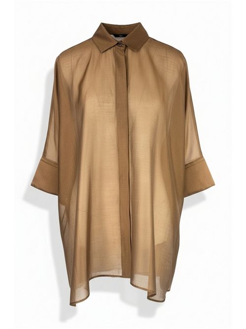 camicia donna in mussola over tabacco Gnossienne | 27851-42810748