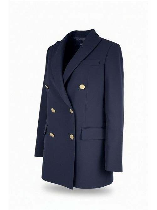 giacca donna doppiopetto blu Gnossienne | 3687BO-25316089