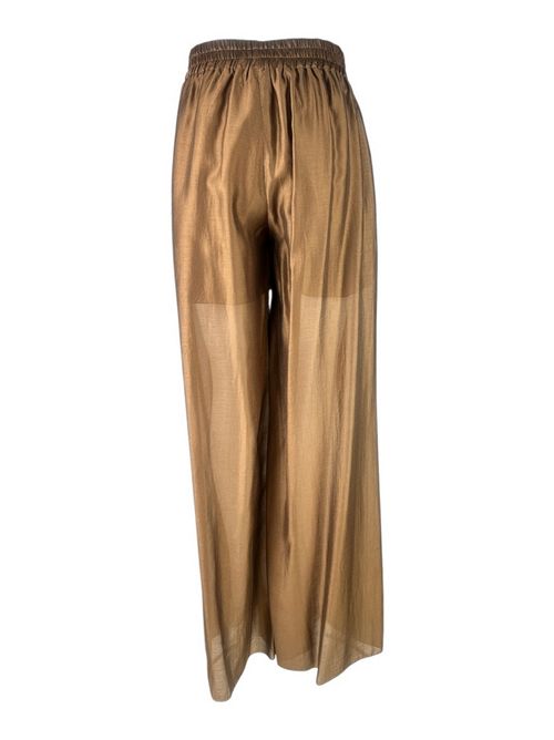 pantalone donna in mussola tabacco Gnossienne | 46581-42810748